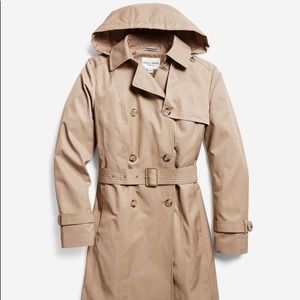 Cole Haan Hooded Trench Coat - Dune